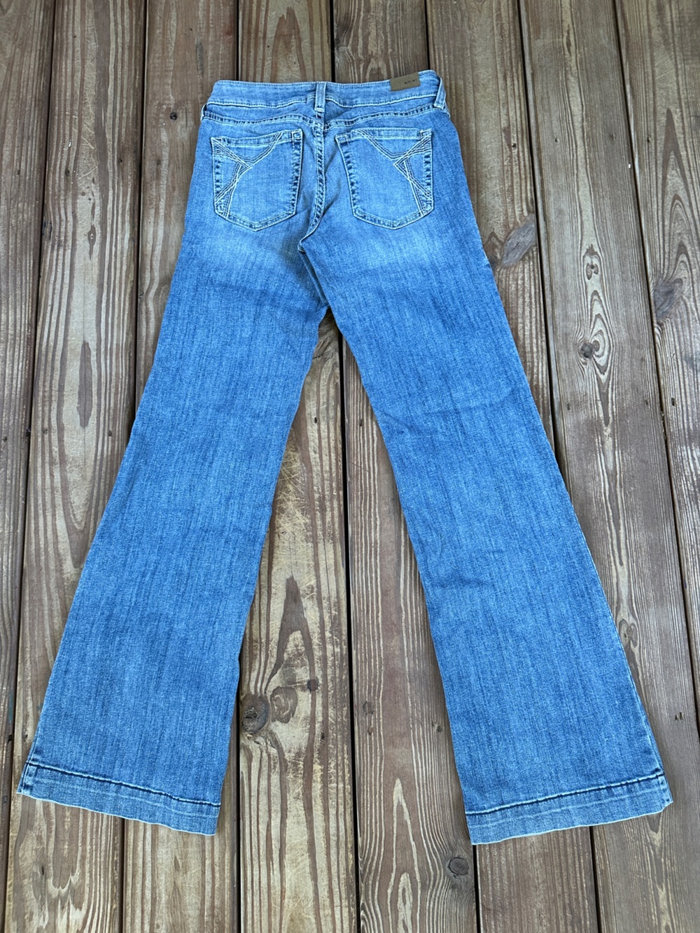 Ariat Women’s Trouser Jeans 27R Light Wash Wide Leg Western Denim - Picture 10 of 10